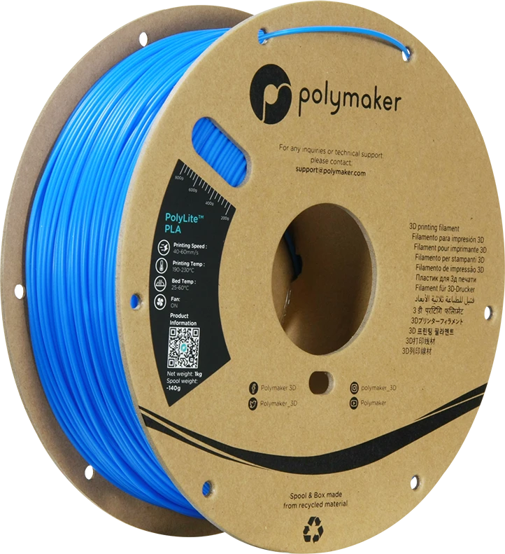 Polymaker PolyLite PLA - 3kg - 1.75mm - Pilkas