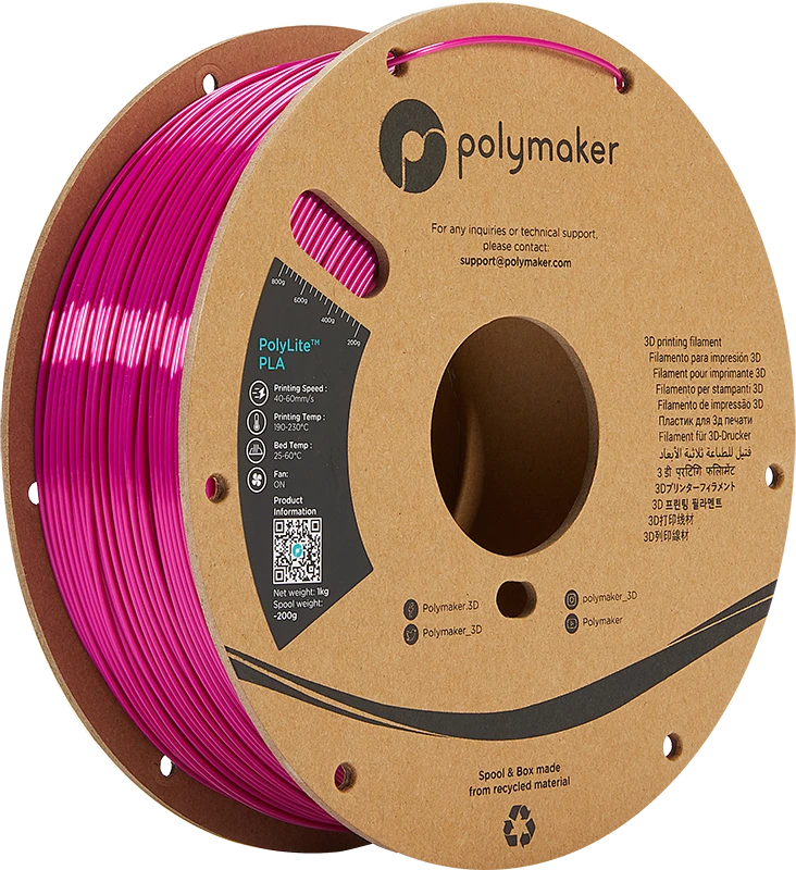 Polymaker PolyLite PLA - 3kg - 1.75mm - Pilkas