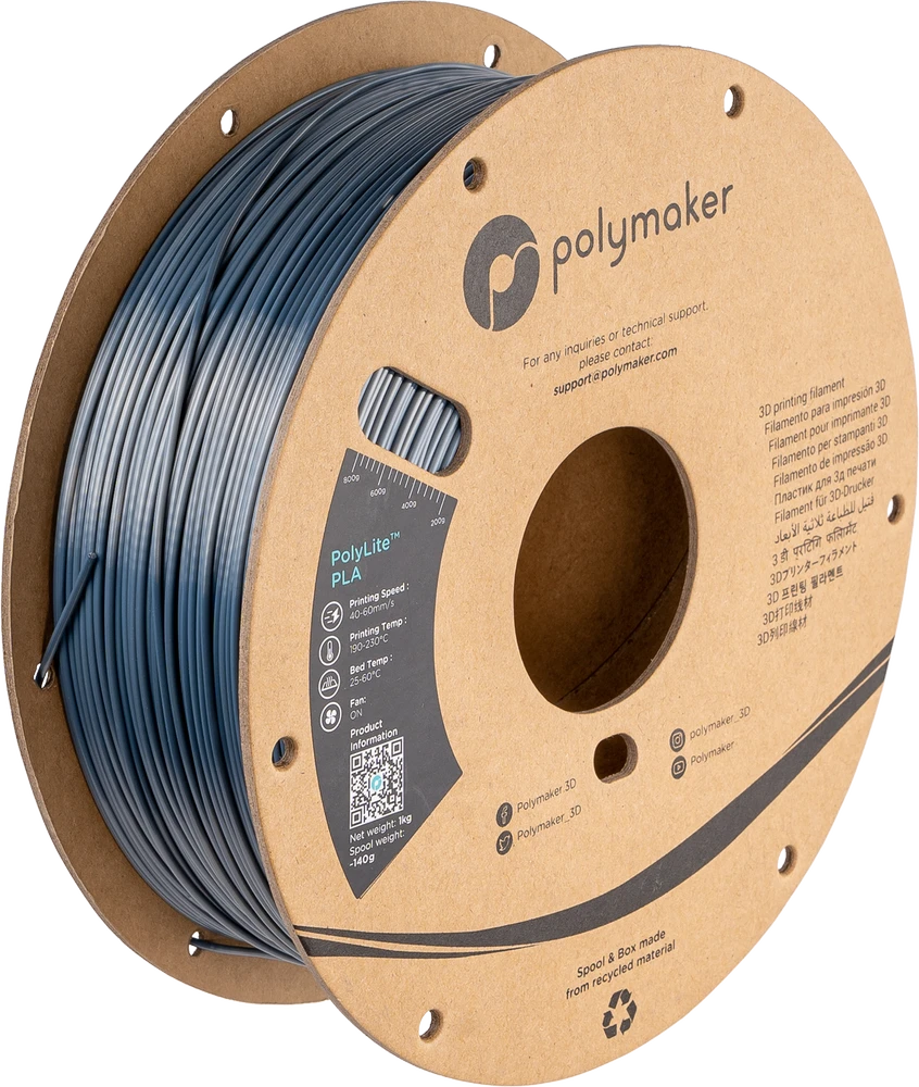 Polymaker PolyLite PLA - 3kg - 1.75mm - Pilkas
