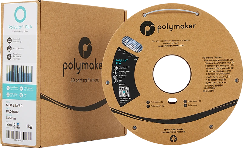 Polymaker PolyLite PLA - 3kg - 1.75mm - Pilkas