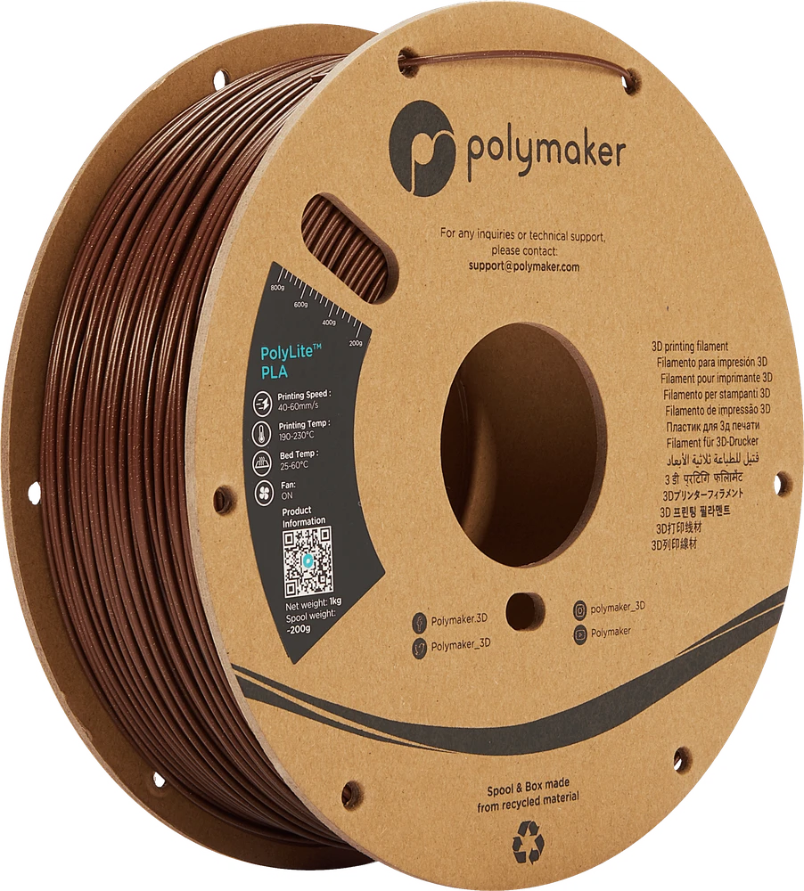 Polymaker PolyLite PLA - 5kg - 1.75mm - Baltas