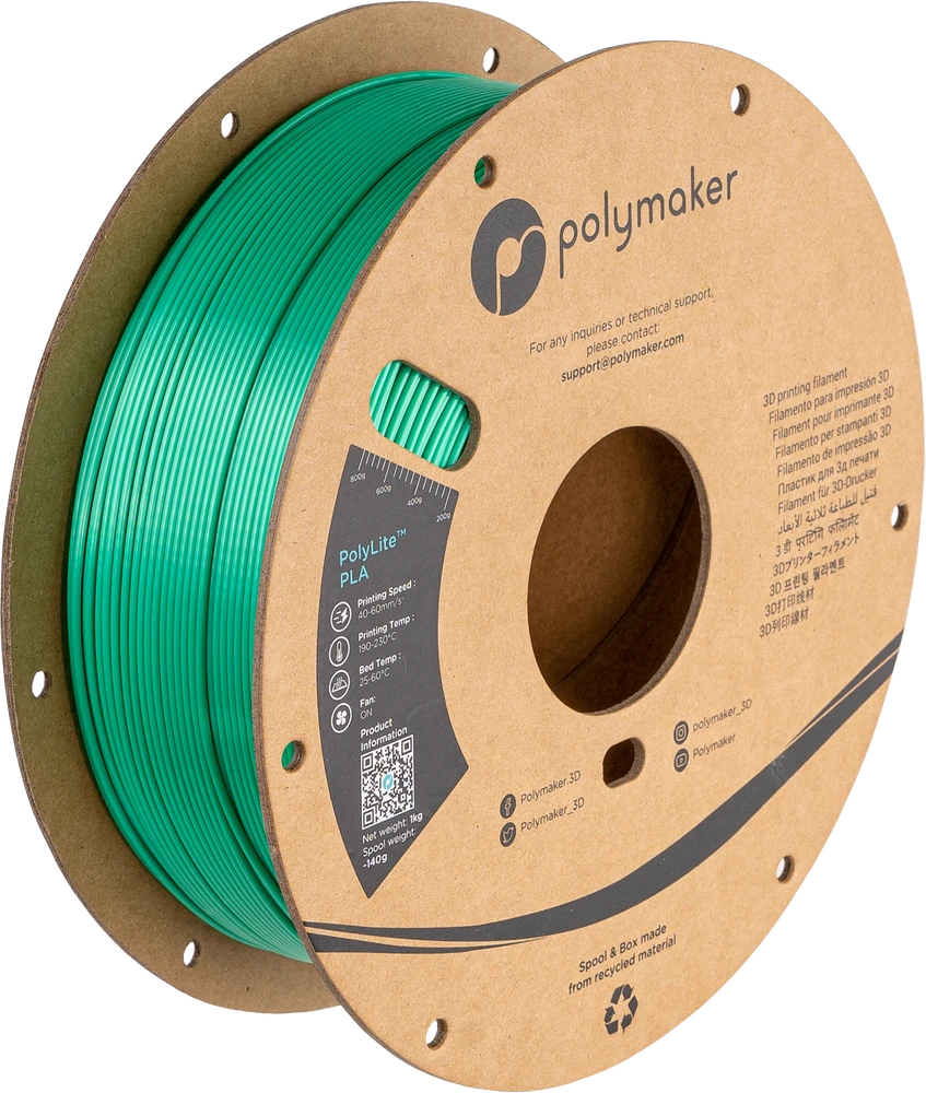 Polymaker PolyLite PLA - 5kg - 1.75mm - Baltas