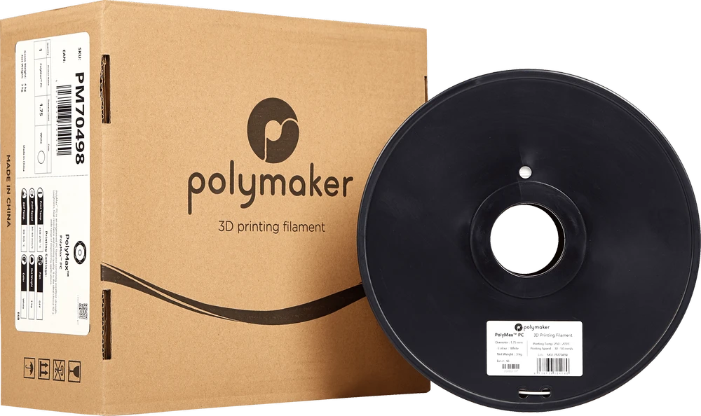 Polymaker PolyMax Tough PC - 3kg - 1.75mm - Juodas