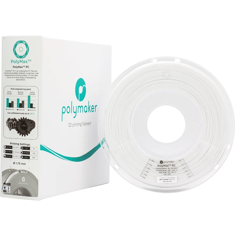 Polymaker PolyMax Tough PC - 3kg - 1.75mm - Juodas