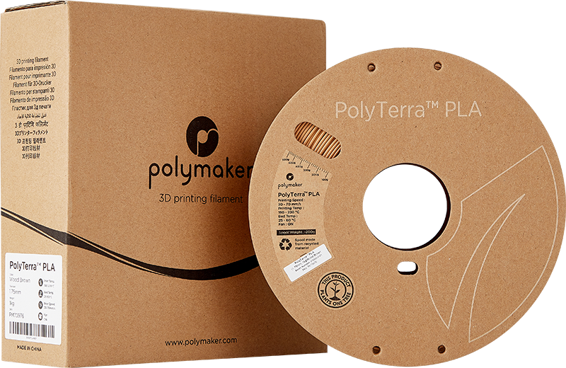 Polymaker PolyTerra PLA - 3kg - 1.75mm - Fossil Pilkas