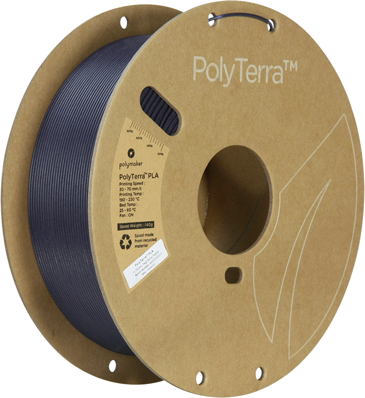 Polymaker PolyTerra PLA - 3kg - 1.75mm - Fossil Pilkas