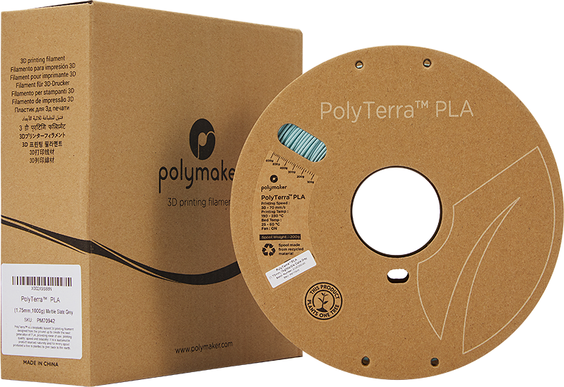 Polymaker PolyTerra PLA - 3kg - 1.75mm - Fossil Pilkas