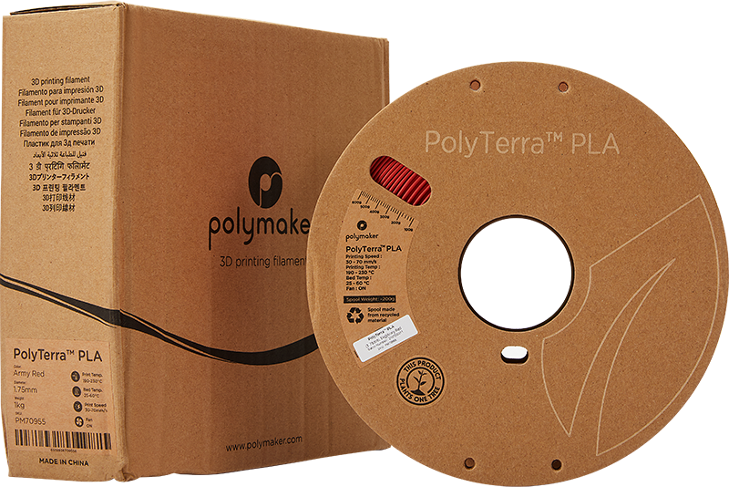 Polymaker PolyTerra PLA - 3kg - 1.75mm - Fossil Pilkas