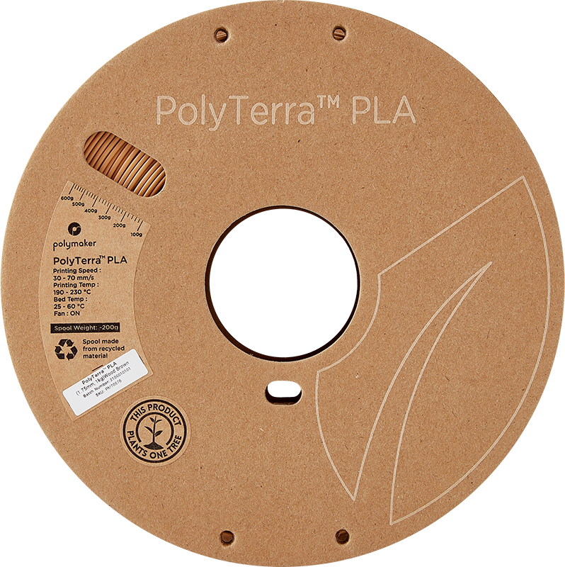 Polymaker PolyTerra PLA - 3kg - 1.75mm - Fossil Pilkas