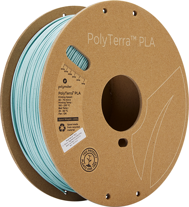 Polymaker PolyTerra PLA - 3kg - 1.75mm - Fossil Pilkas