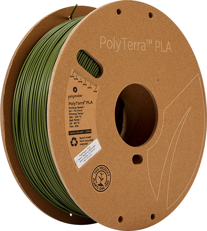 Polymaker PolyTerra PLA - 3kg - 1.75mm - Fossil Pilkas