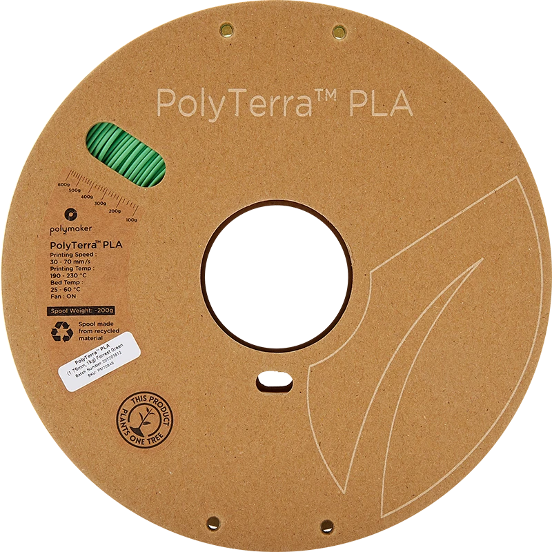 Polymaker PolyTerra PLA - 3kg - 1.75mm - Lava Raudona
