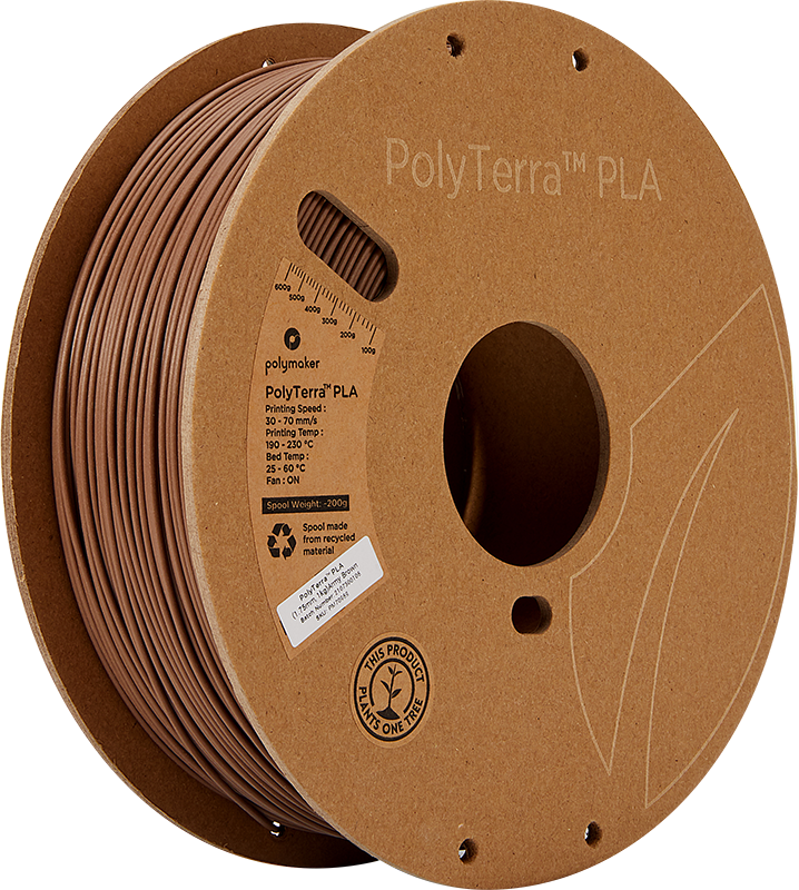 Polymaker PolyTerra PLA - 3kg - 1.75mm - Fossil Pilkas