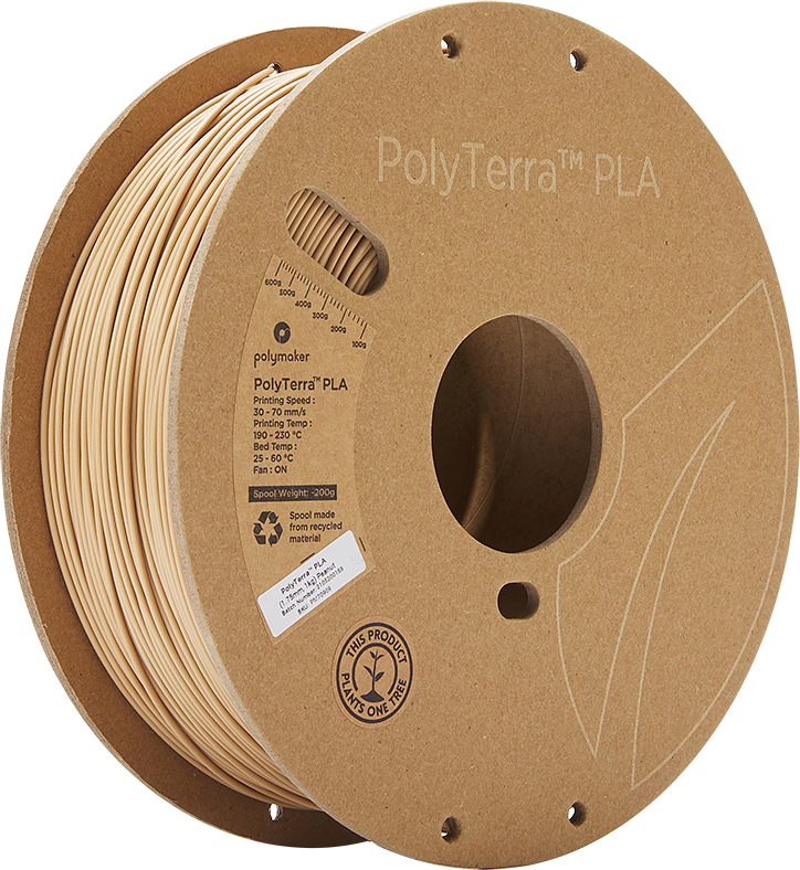 Polymaker PolyTerra PLA - 3kg - 1.75mm - Fossil Pilkas