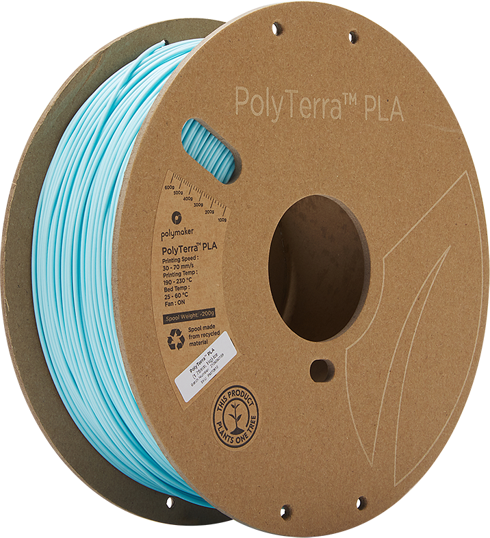 Polymaker PolyTerra PLA - 3kg - 1.75mm - Fossil Pilkas