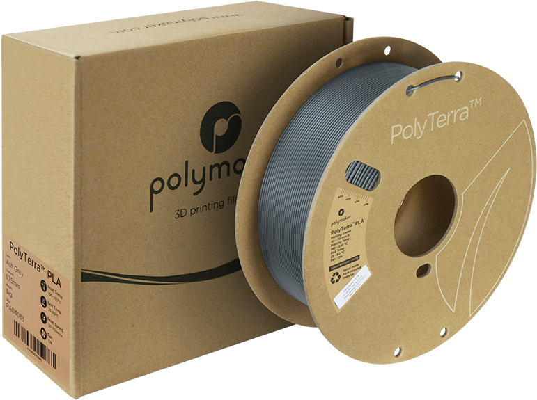 Polymaker PolyTerra PLA - 3kg - 1.75mm - Fossil Pilkas