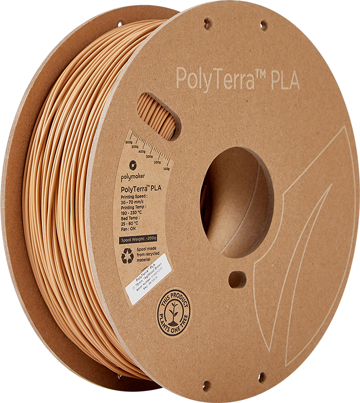 Polymaker PolyTerra PLA - 3kg - 1.75mm - Fossil Pilkas