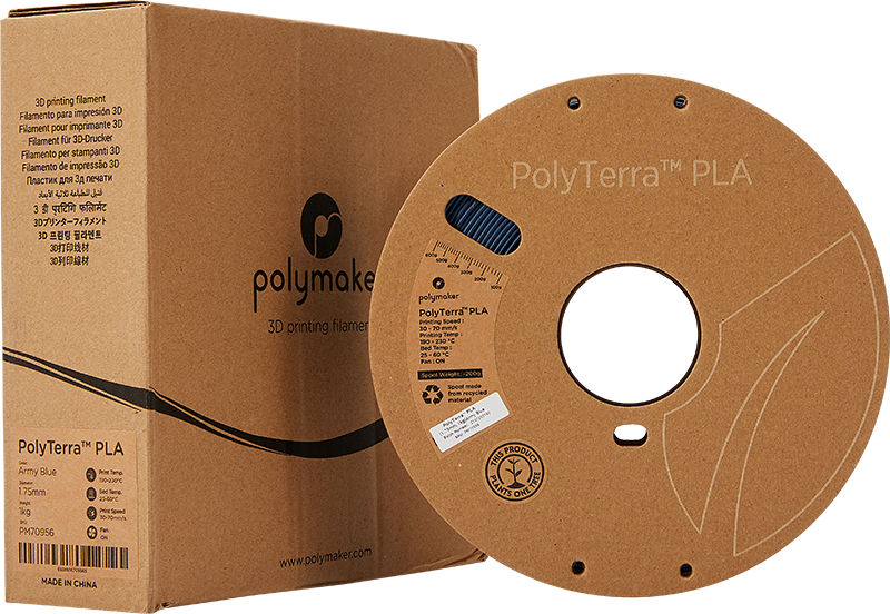 Polymaker PolyTerra PLA - 3kg - 1.75mm - Fossil Pilkas