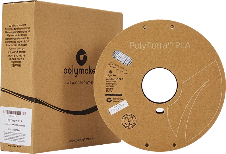 Polymaker PolyTerra PLA - 3kg - 1.75mm - Cotton Baltas