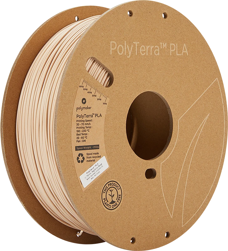 Polymaker PolyTerra PLA - 3kg - 1.75mm - Cotton Baltas
