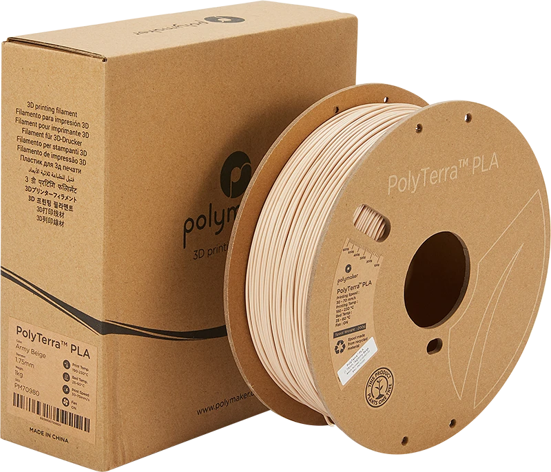 Polymaker PolyTerra PLA - 3kg - 1.75mm - Cotton Baltas