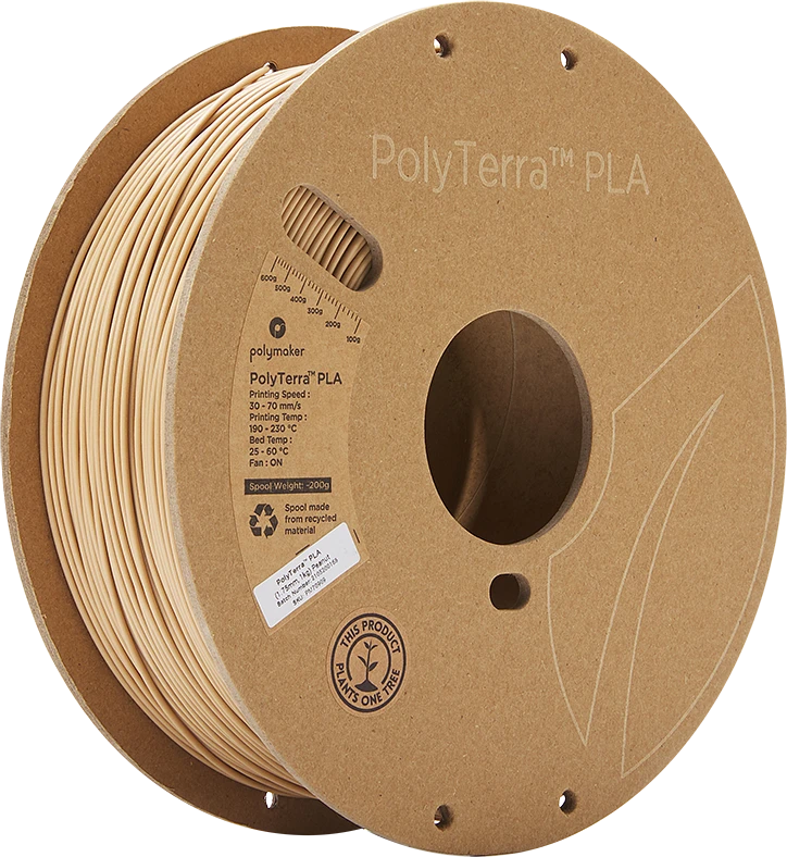 Polymaker PolyTerra PLA - 3kg - 1.75mm - Cotton Baltas
