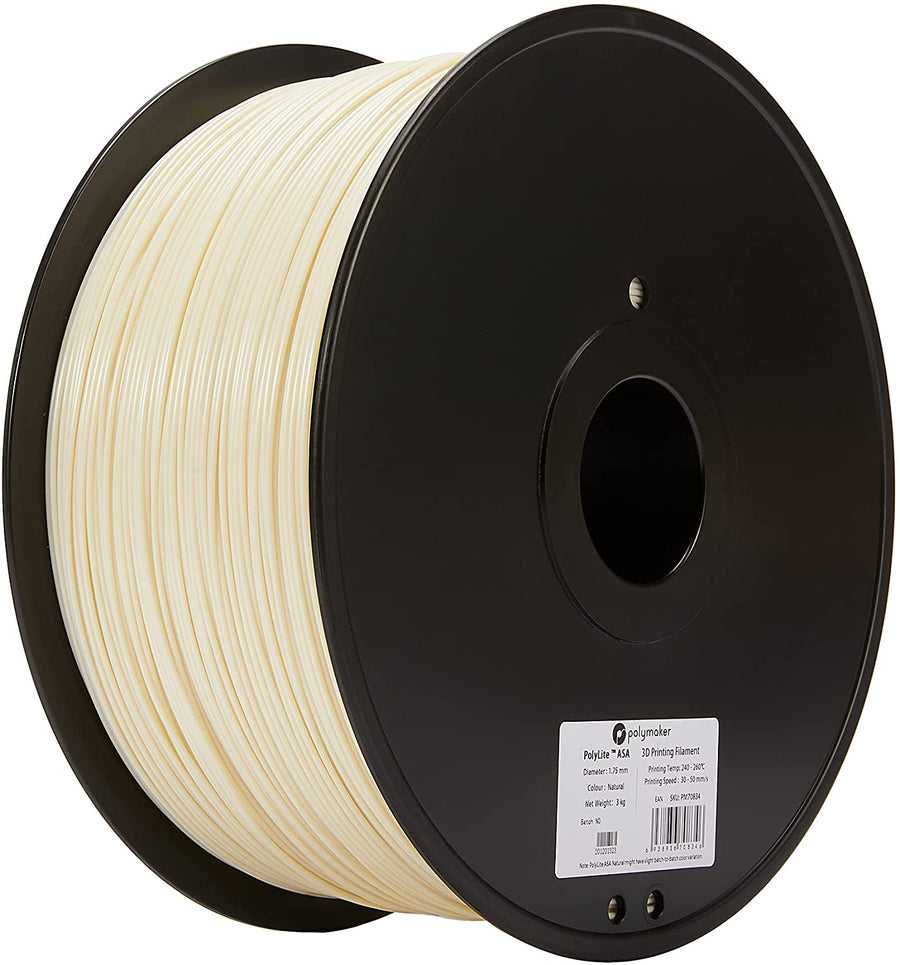 Polymaker PolyLite ASA - 3kg - 1.75mm - Juodas