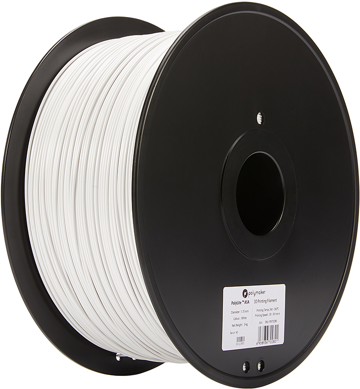 Polymaker PolyLite ASA - 3kg - 1.75mm - Juodas