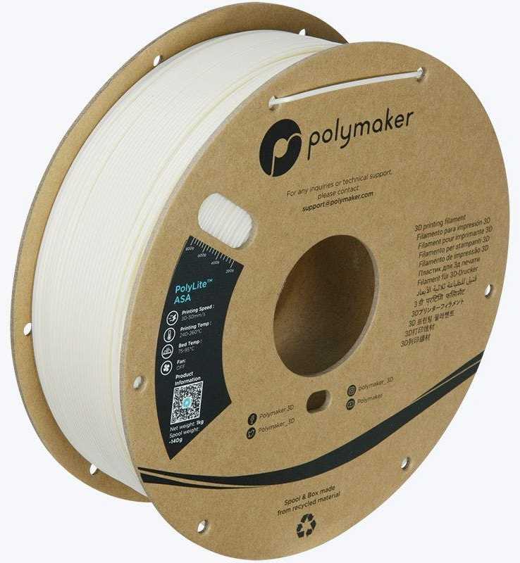 Polymaker PolyLite ASA - 3kg - 1.75mm - Juodas