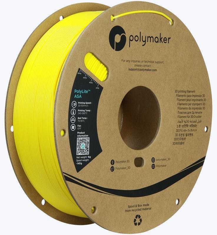 Polymaker PolyLite ASA - 3kg - 1.75mm - Juodas