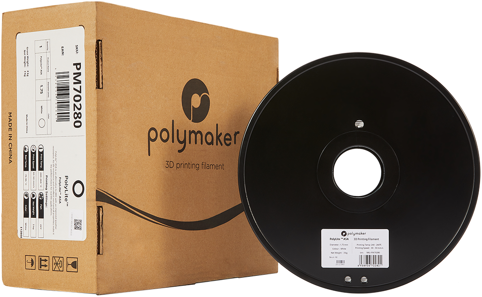 Polymaker PolyLite ASA - 3kg - 1.75mm - Juodas