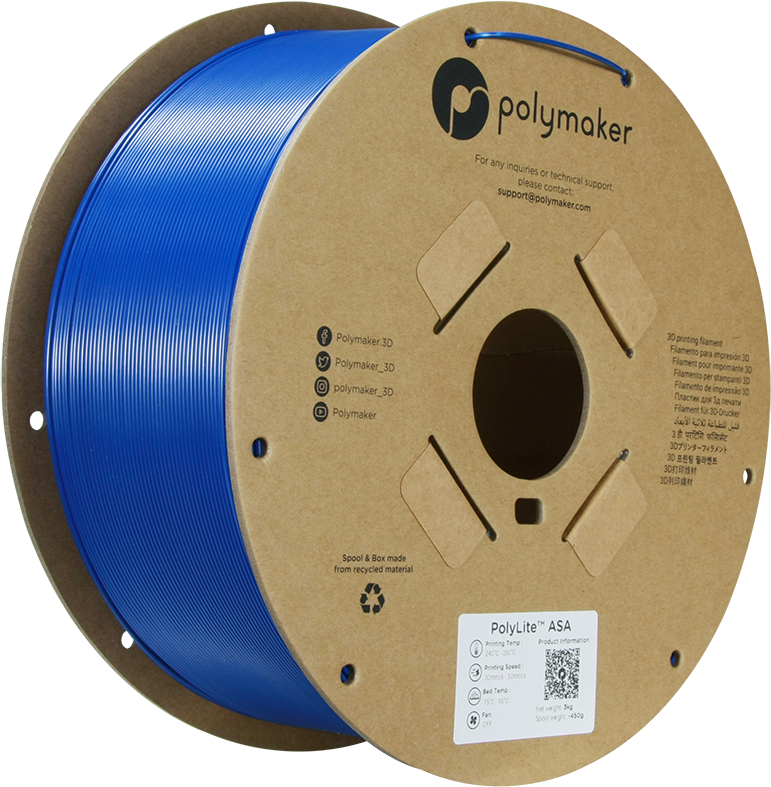 Polymaker PolyLite ASA - 3kg - 1.75mm - Juodas