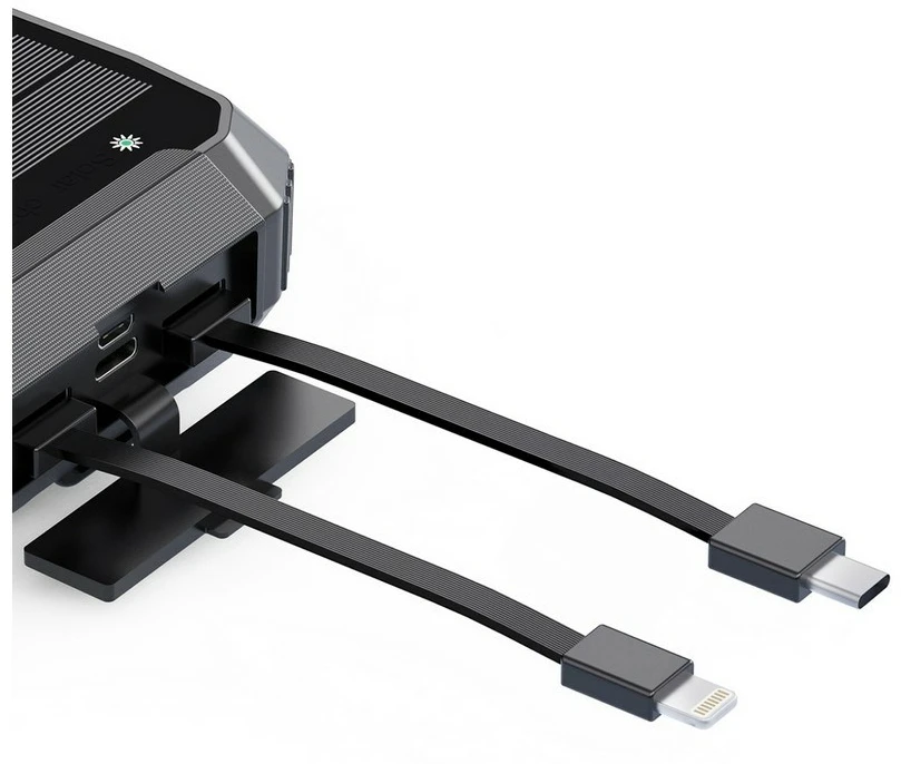 PowerNeed S20000Q mobiliųjų įrenginių įkroviklis Universalus Juodas Lightning, Solar, USB Belaidis įkrovimas Greitas įkrovimas Lauke