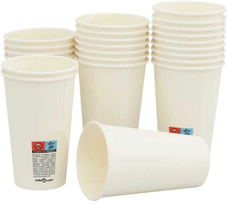 popieriniai kavos puodeliai su dangteliais 1000 vnt 16oz 400 ml