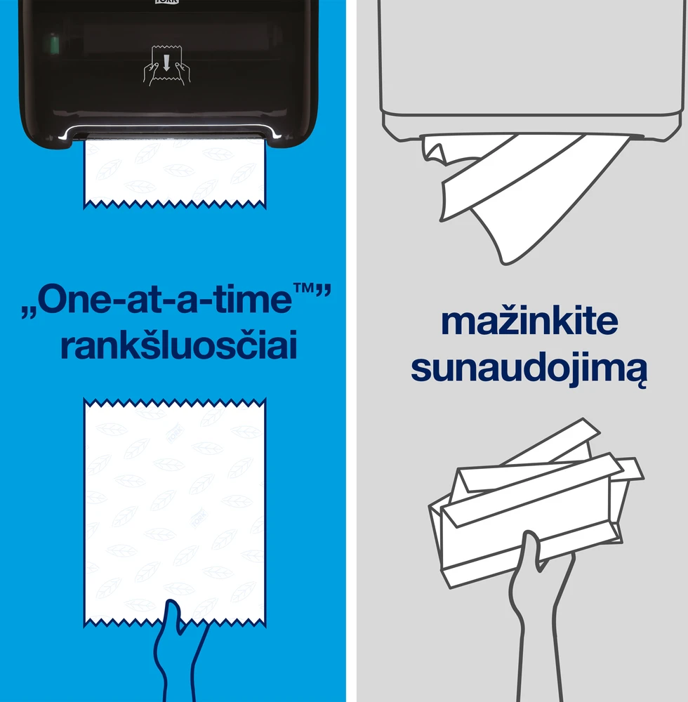 Mėlyna Popieriniai rankšluosčiai Tork Matic Soft Mėlyna Advanced H1 (290068), 2 sluoksniai, melsvos spalvos, 150m, 612 lapelių