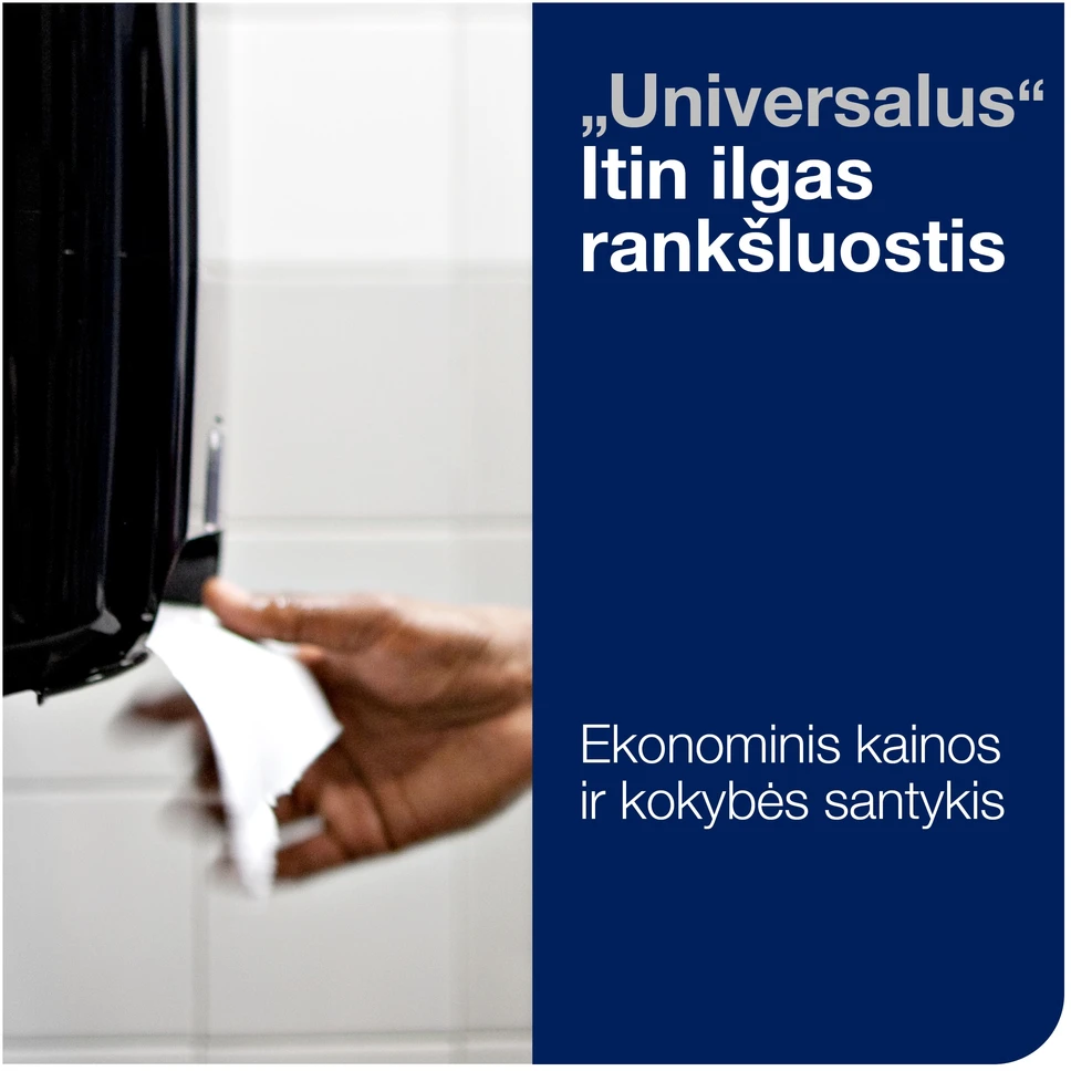 Popieriniai rankšluosčiai Tork Soft Universal H1 (290059), 1sluoksnis, baltos spalvos, 280m, 1142 lapeliai