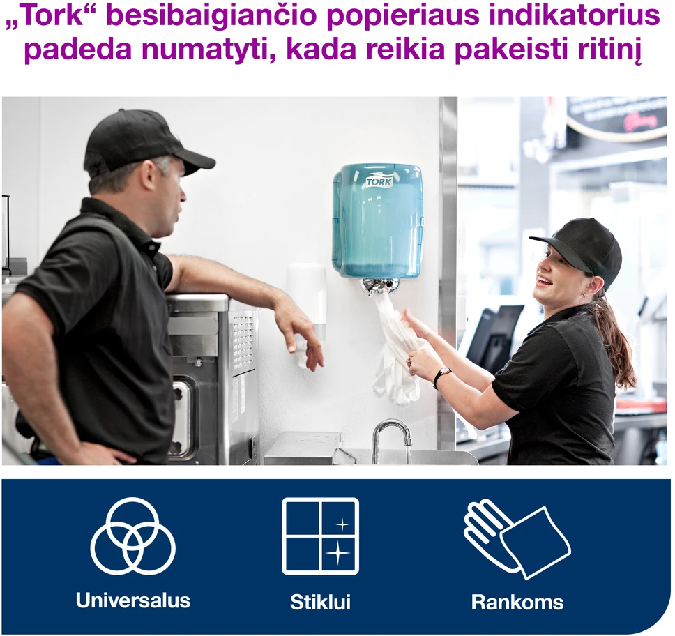 Popieriniai rankšluosčiai TORK ADVANCED M2,151131, 1sl., 21.5 cm x 275 m, balta sp.