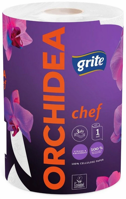 Popierinis rankšluostis Grite Orchidea, 3 sl.