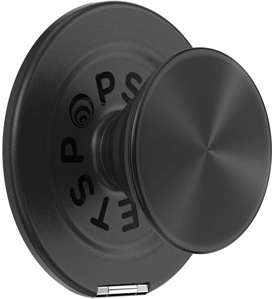 PopSockets Aluminum Radial MagSafe telefono laikiklis ir stovas juodas