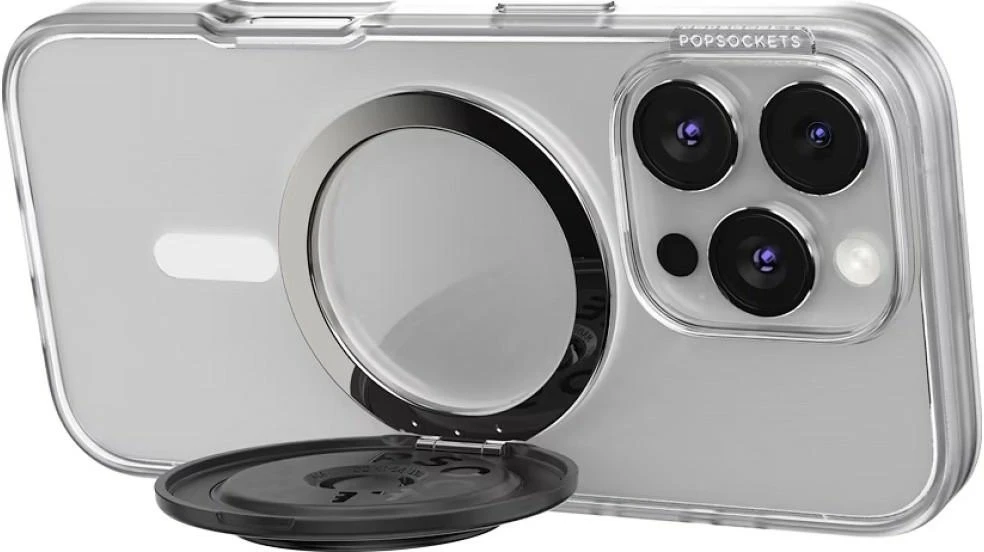 PopSockets Aluminum Radial MagSafe phone grip and stand juodas
