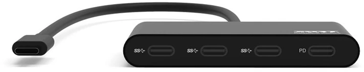 Port Designs 900147 sąsajos šakotuvas C tipo USB 5000 Mbit/ai Juoda