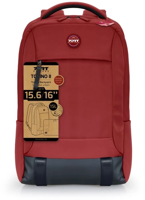PORT DESIGNS Torino II 15,6-16’’ laptop backpack, Raudona
