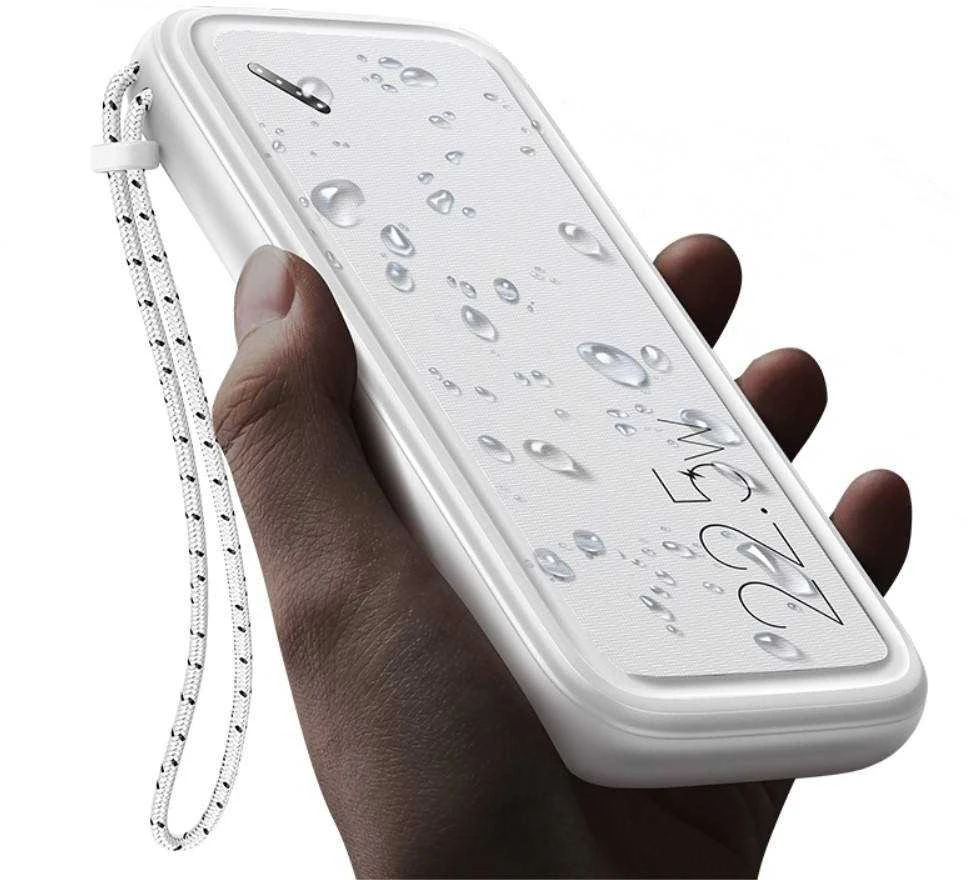 USAMS Powerbank PB56 10000mAh 22.5W 2xQC3.0 + PD Fast Charge baltos spalvos 10KCD15102 (US-CD151)