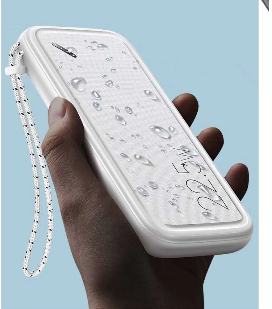 USAMS Powerbank PB56 10000mAh 22.5W 2xQC3.0 + PD Fast Charge baltos spalvos 10KCD15102 (US-CD151)