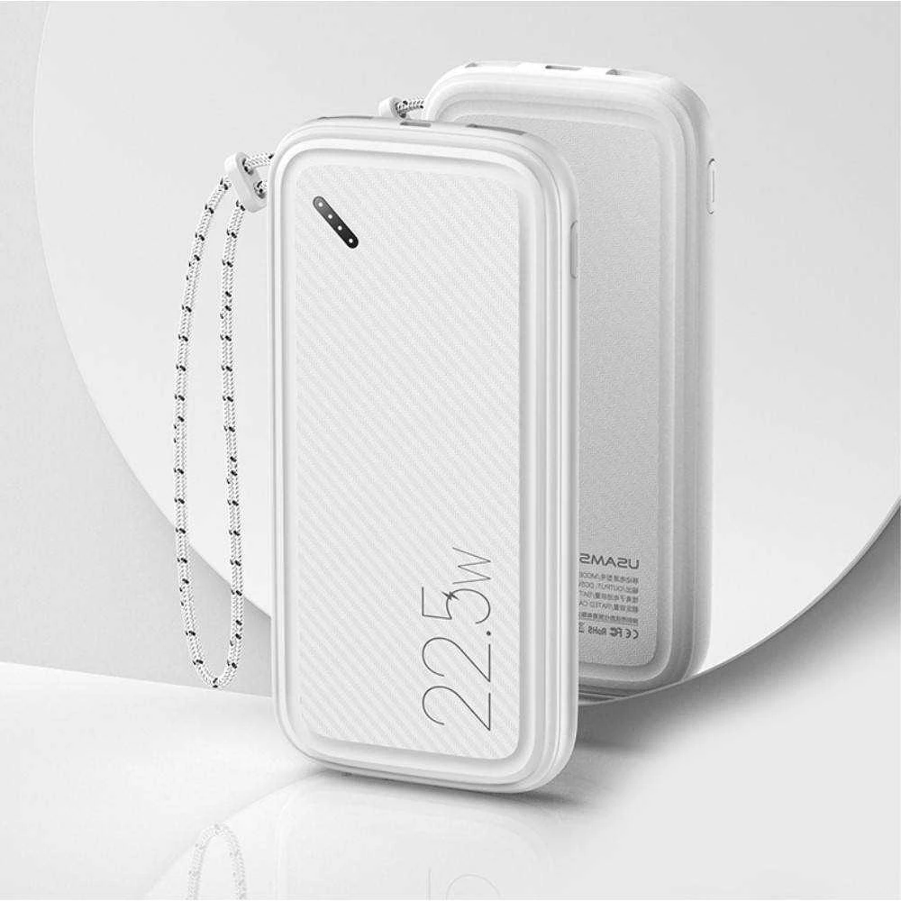 USAMS Powerbank PB56 10000mAh 22.5W 2xQC3.0 + PD Fast Charge baltos spalvos 10KCD15102 (US-CD151)