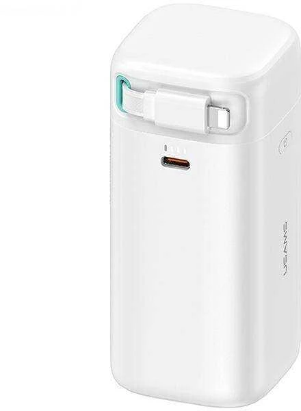 USAMS nešiojama baterija su ištraukiamu laidu, „Lightning“ tipo, 18000 mAh, PD45W, greito įkrovimo, XMF serijos, W