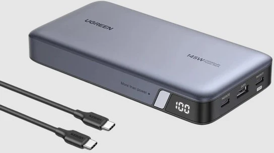 Nešiojamas įkroviklis UGREEN Powerbank 145W nešiojamajam kompiuteriui - 3 jungtys / 25000mAh