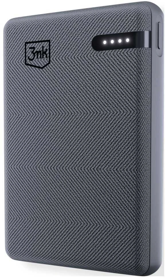 3Mk apsaugos priedai - 3mk kišeninė išorinė baterija 5000 mAh 12 W USB 1C-Pilkas