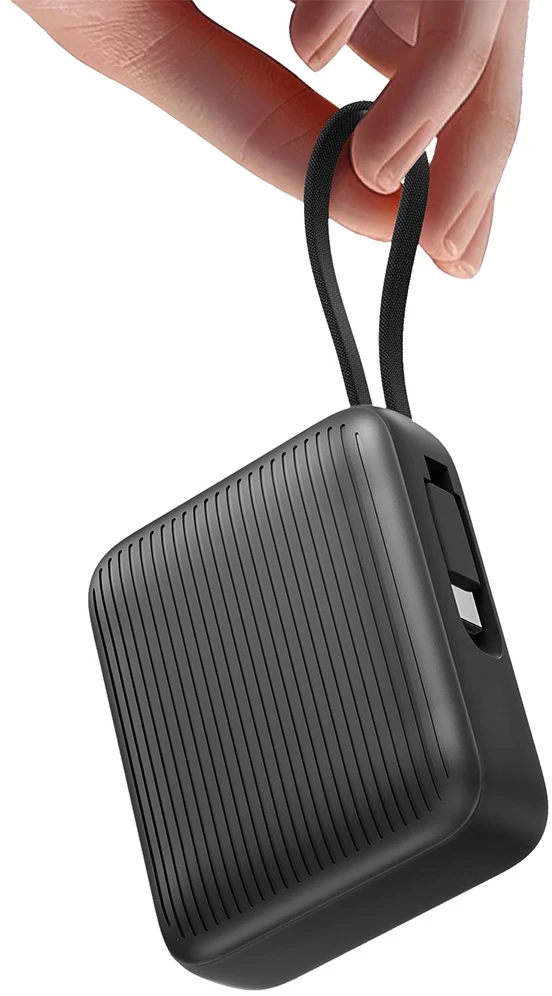 PowerBank Energea Integra Mini 35 10000mAh cableUSB-C PD35W pilkos spalvos