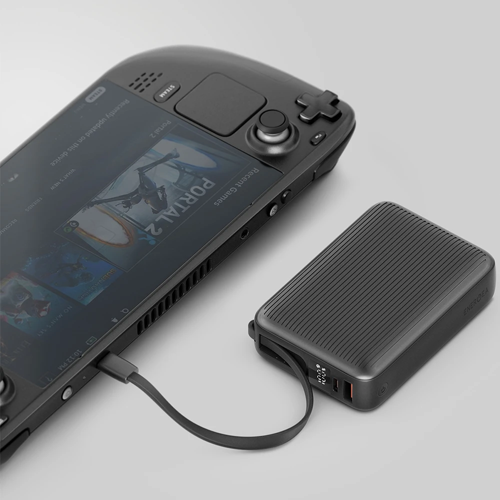 PowerBank Energea Integra Ultra 45 20000mAh cable USB-C PD45W pilkos spalvos